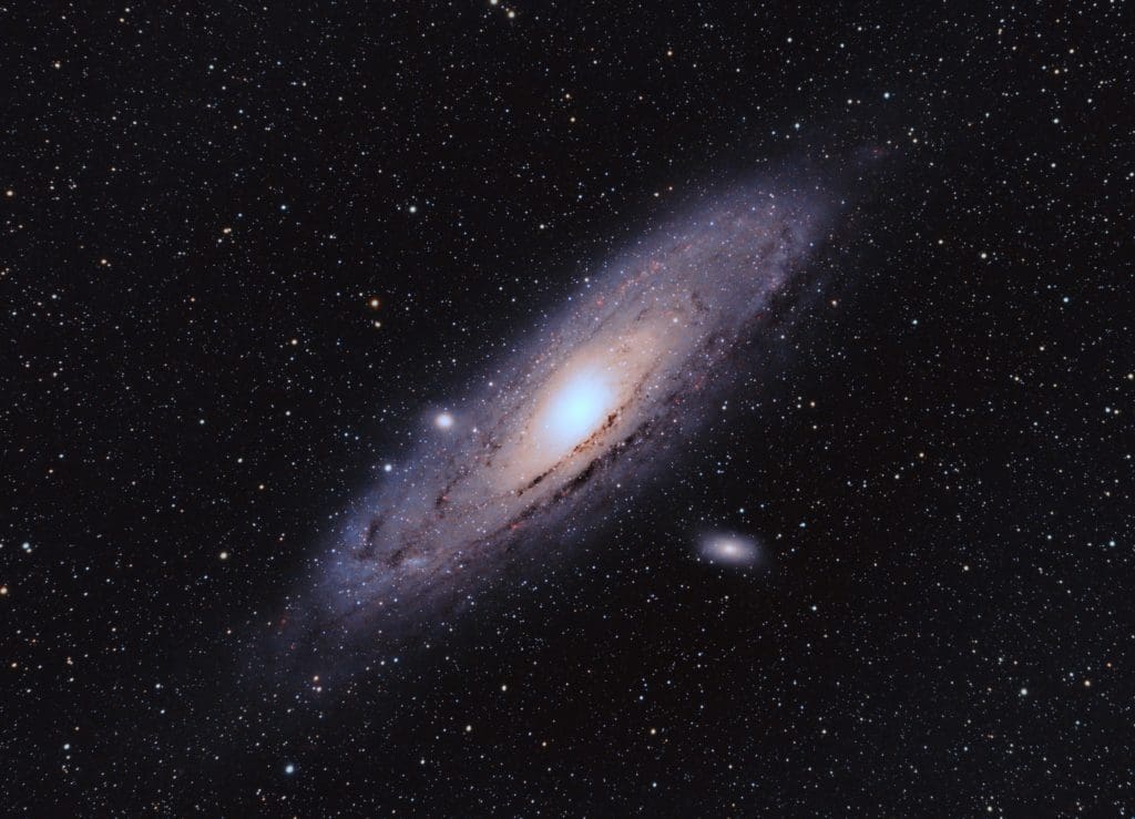 photo of the Andromeda Galaxy as it hurtles towards Earth at 70 miles per second