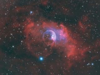 Bubble Nebula 2400 Astro photography by NOVO engineer Adam L of the Bubble Nebula