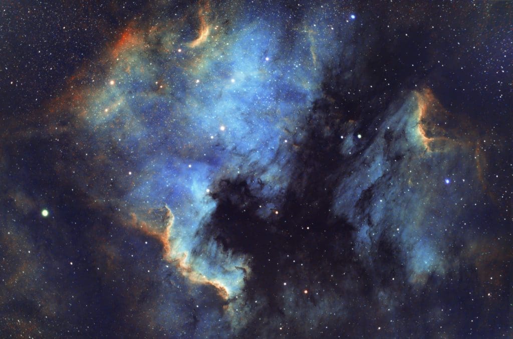 photo of the North America and Pelican Nebula