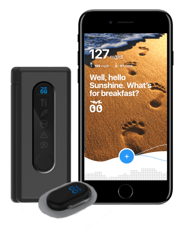 Insulin pump with CGM and mobile app