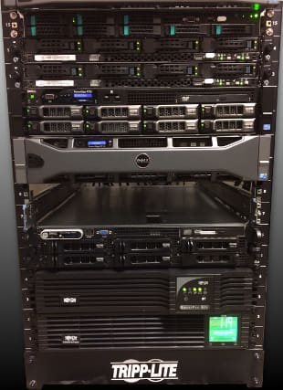 Onsite RAID 5 virtual machine network infrastructure for data security