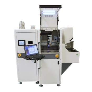 Automated silicon wafer coating system for spray or spin coating 300mm wafers - developed by NOVO Engineering